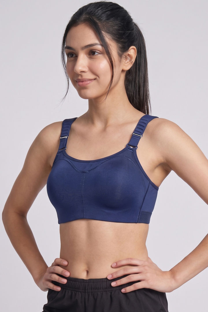 Zelocity High Impact Quick Dry Sports Bra - Medieval Blue — image 3